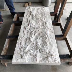 Natural cara dividida importación blanco beige mármol travertino para al aire libre de la pared de azulejos precio - Product Image 1