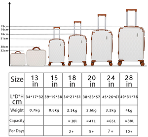 Ensemble de bagages 6 pièces, valise rigide à roulettes, 4 roues, bleu, sac de <span class=keywords><strong>voyage</strong></span> léger pour homme et femme, valises extensibles - Product Image 2