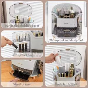 Estuche Organizador de <span class=keywords><strong>Maquillaje</strong></span> Transparente Multifuncional, Resistente al Polvo y al Agua, <span class=keywords><strong>para</strong></span> Joyería, Belleza, Cuidado de la Piel y Cosméticos - Product Image 6