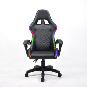 Racing Pro Black Leather Ergonomic Computer <strong>Chair</strong> High Back <strong>Adult</strong> RGB <strong>Gaming</strong> <strong>Chair</strong> With LED Lights - Product Image 6