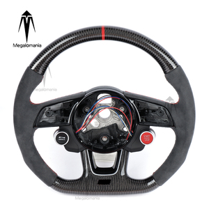 Volante in Fibra di Carbonio LED Compatibile con <span class=keywords><strong>Audi</strong></span> A4 B9 A3 A5 RS3 RS4 RS5 S3 S4 S5 A6 A7 A8 Q5 <span class=keywords><strong>Q7</strong></span> Q8 TT R8 TTS - Product Image 2