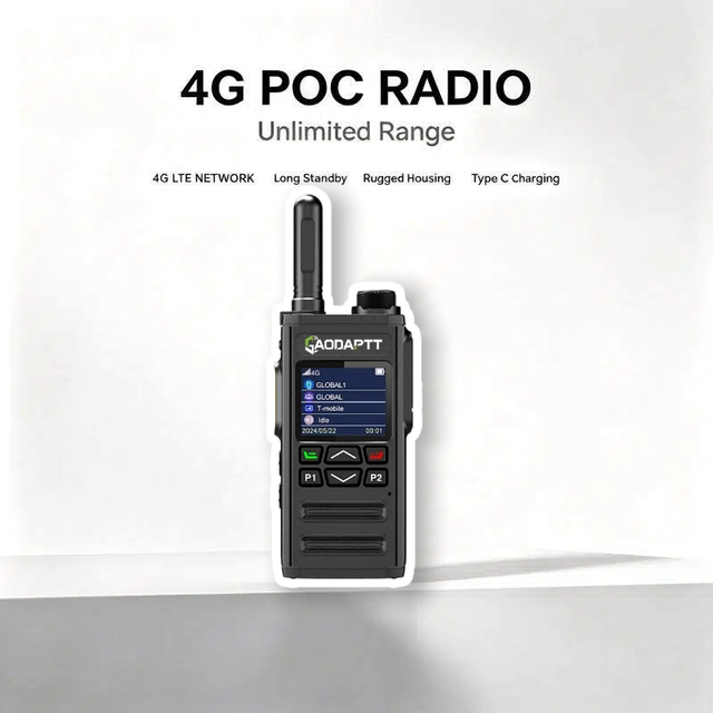 GaodaPTT 4G Walkie Talkie K6 Long Range LTE Push-to-Talk Over Cellular Two Way Radio Global Long Distance Communication Device
