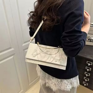 Bolso Bandolera Impermeable de PU de Alta Calidad con Cierre de Cremallera y Patrón de Cocodrilo para Mujer, Bolsos de Hombro Modernos - Product Image 2
