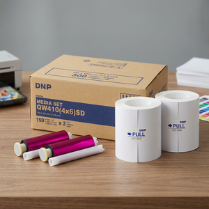 Papier photo brillant pour sublimation DNP QW410, format 4x6, 2 rouleaux/1 boîte, 300 feuilles, compatible avec DS-RX1/DS-RX1HS - Product Image 2