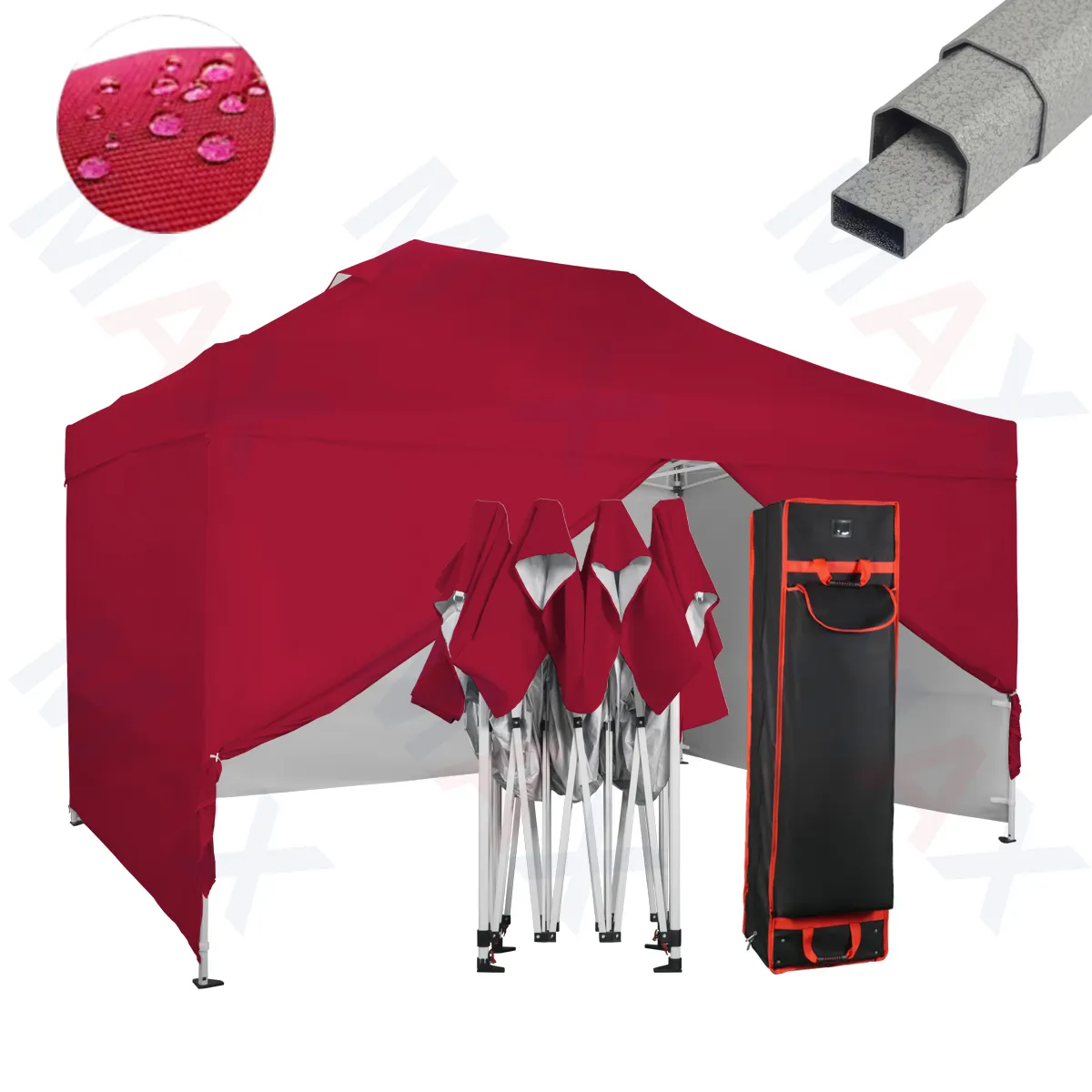 Best selling outdoor impermeável Octeel 1015 red sidewall kits dobrável pop up gazebo tenda dossel para barraca de praia