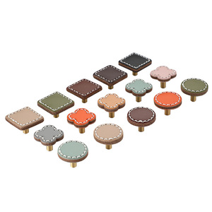 JAYA kenop tarik furnitur kulit gaya Eropa, kenop tarik pegangan pintu lemari lemari kabinet kenop tarik - Product Image 6