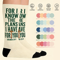 Chaussettes de sport pour hommes en coton de qualité supérieure, motif de prière, logo de marque, chaussettes athlétiques personnalisées Hope