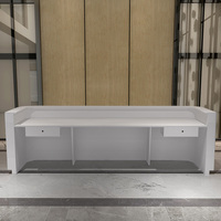 Bureau de réception peinture à décor personnalisé, livraison gratuite, réception de décor, bureau de pâtisserie, salon de beauté, incurvé