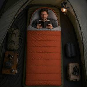 Sac <span class=keywords><strong>de</strong></span> couchage enveloppant 0 degré, léger et compact, pour adultes, idéal par temps froid, 3 saisons, en polyester et coton - Product Image 5