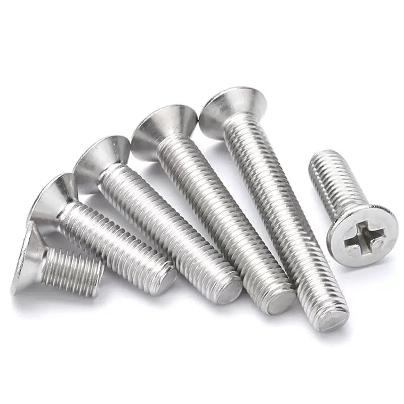 Factory Direct Sale SS304 Stainless Steel M5 Desktop Computer case Fan Screws KB Countersunk Flat Tail Self-tapping Screws