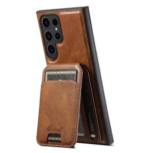 เคสโทรศัพท์แบบกระเป๋าหนัง PU พร้อมช่องใส่บัตรแบบแม่เหล็กถอดได้ รุ่น Retro 2 in 1 สำหรับ Samsung S25 S24 S23 S22 Plus ultra - Product Image 5