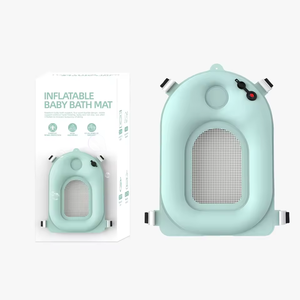 Matelas de bain flottant ergonomique en maille pour bébés, séchage rapide, support de douche pour nourrissons avec boucles de <span class=keywords><strong>fixation</strong></span> sécurisées - Product Image 4