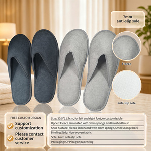Pantofole Monouso in Microfibra per <span class=keywords><strong>Hotel</strong></span> - Ciabatte da Interno per Ospiti con Suola Antiscivolo, Uso Singolo - Product Image 1
