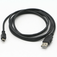Harnais de câblage personnalisé : 90 °   Mini USB 2.0 Mâle vers Prise Femelle Dupont 2.54 5 Broches, Blindage Tressé PVC pour Appareil Photo et Ordinateur
