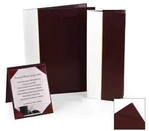 Fundas de menú de cuero PU A4/8,5x11 pulgadas para restaurantes - Product Image 3