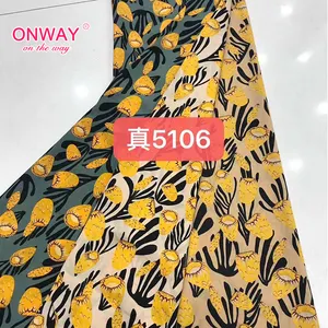 Fancy Plain Zachte Geweven Zijde Dier Gedrukt Bloemen Chiffon Stof Voor Jurk