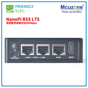 NanoPi R5S LTS Rockchip RK3568 แรม 4GB DDR หน่วยความจำ 64GB EMMC พอร์ตอีเธอร์เน็ตสามพอร์ต รองรับ NVME WiFi6 การ์ดเครือข่าย - Product Image 4
