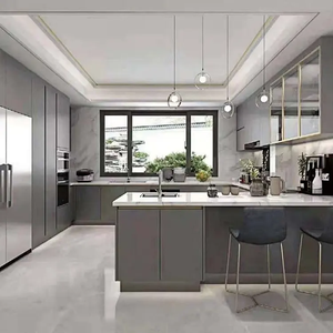 خزائن مطبخ فاخرة مخصصة من الفولاذ المقاوم للصدأ 304، تصميم عالي الجودة للتخزين - Product Image 2