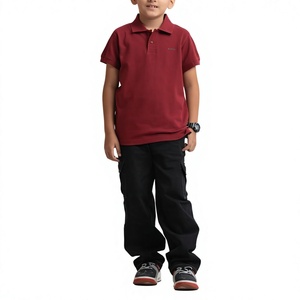 Wholesale Custom Logo OEM Design Multi Color Premium 100% Cotton Knitted Solid Quick Dry 220 GSM Casual Boys Polo-Shirt - Product Image 4