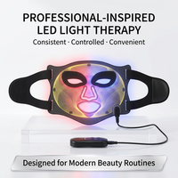 Masque de luminothérapie LED professionnel pour les soins du visage, lumière rouge, bleue, infrarouge et photothérapie ambrée