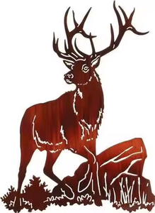 Letrero de Pared de Metal con Diseño Art Deco, Decoración Moderna para Colgar en la Pared, Adornos Elegantes para Jardín y Exteriores del Hogar - Product Image 4