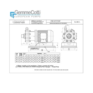 ปั๊มแม่เหล็กแบบแรงเหวี่ยง GemmeCotti รุ่น HTM 15 PP มอเตอร์ 2.2 กิโลวัตต์ GR 90 ลิตร 2P ปั๊มสำหรับกรดและน้ำ สำหรับบำบัดน้ำเสีย - Product Image 4