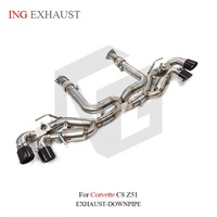 Échappement arrière à soupapes ING pour Chevrolet Corvette C8 Z51 6.2L V8 LT2 2020-2025 |   Système à quatre pointes en acier inoxydable 304, vente en gros