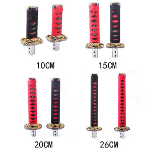 高品質カーシフトギアノブマニュアルユニバーサルサムライソードデザイン、ハンドル長さ15cm、カタナスタイル。 - Product Image 6