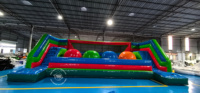 Parcours d'obstacles gonflable en PVC de haute qualité pour les jeux de défis, utilisation commerciale en extérieur