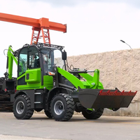 Pengiriman Gratis Mini Backhoe Loader Hidrolik 4x4 Backhoe Loader Pertanian Diesel Multiguna Transportasi Bucket Backhoe Loader