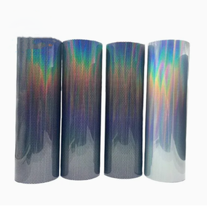 Uv-प्रूफ कार फिल्में ब्लैक टोन-होलोग्राफिक हनीकॉम्ब हेडलाइट पीफ चिपकने वाला पन्नी स्टिकर रंगीन लपेटा हुआ विनाइल - Product Image 3