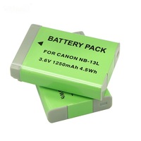Baterai Kamera NB-13L 3.7V Kompatibel dengan EOS X7 G7X II SX730 G5X SX720 dan Baterai S Tersedia