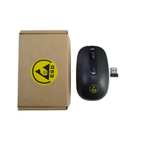 Grosir Pabrik harga rendah bahan ABS alat tulis kantor hitam tahan lama pembersih ruang antistatik ESD Mouse nirkabel