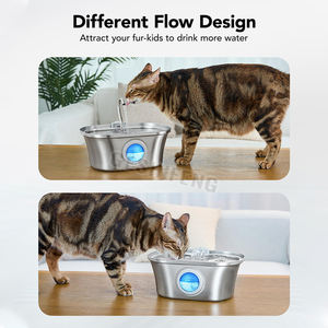 Dispensador de Agua para Mascotas de 3.2L con Carcasa de Acero Inoxidable, Fuente de Agua Inteligente con Circulación Automática y Ventana en Forma de O - Product Image 6