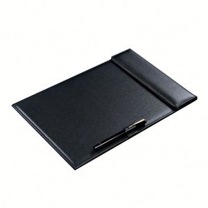 Custom Logo Office Document Folder A4 PU Leather <b>Clipboard</b> with Pen Holder for Corporate Meeting - Product Image 3