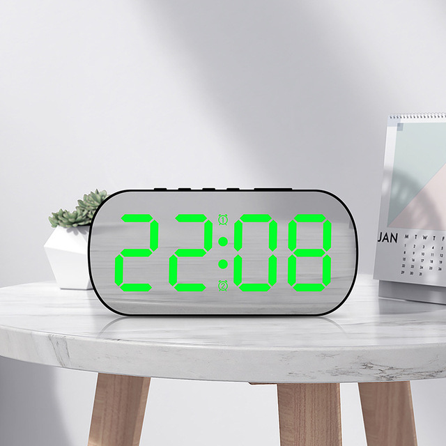 Wholesale INS Kids LED Digital Display Square Electric Table Clocks Modern Design Minimalist Desktop Small Mirror Alarm Calendar