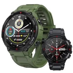 Penjualan laris Amazon jam tangan pintar K22 layar sentuh OEM ODM jam tangan panggilan olahraga K22 Realtek baterai besar 400mAh