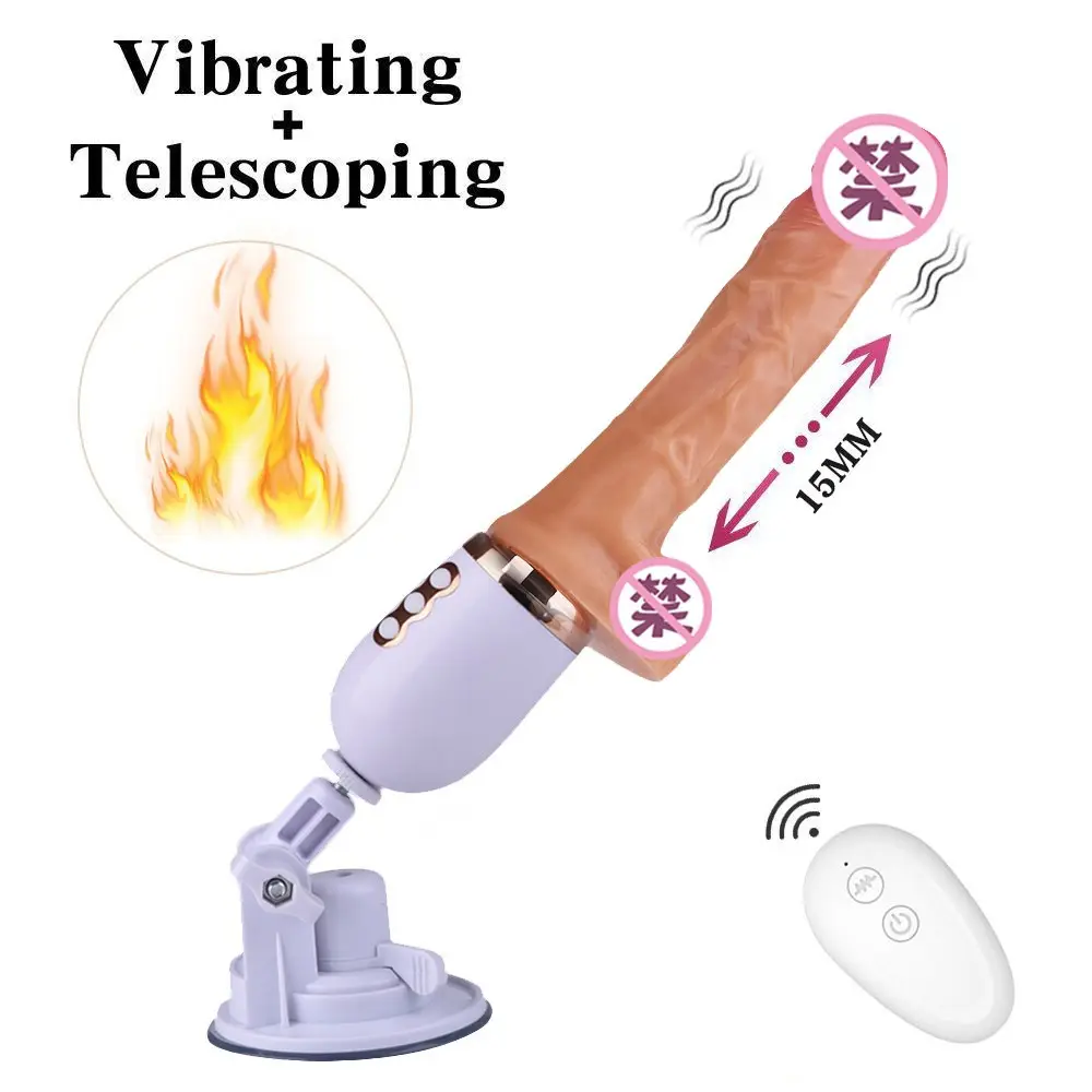 10 vibrazione e 3 telescopiche ad alta velocità telecomando vibrante dildo macchina del sesso per la masturbazione delle donne