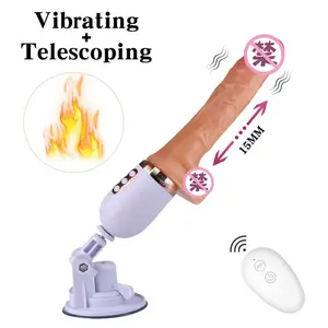 10 Vibratie En 3 Telescopische Hoge Snelheid Afstandsbediening Vibrerende Dildo Sex Machine Voor Vrouwen Masturbatie