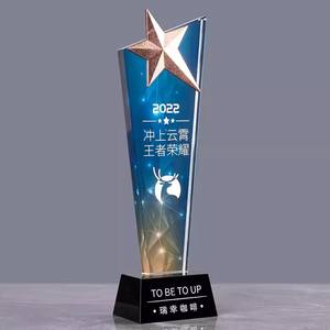 अनुकूलित चैंपियन पुरस्कार क्रिस्टल स्टार आकार पुरस्कार ट्रॉफी प्रचार क्रिस्टल ट्रॉफी पेशेवर Uv प्रिंटिंग k9 क्रिस्टल ट्रॉफी - Product Image 4