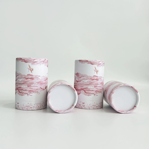 Tube en papier kraft écologique fait main, impression quadricolore, conteneur cylindrique en carton multi-tailles pour produits secs à base de plantes - Product Image 6