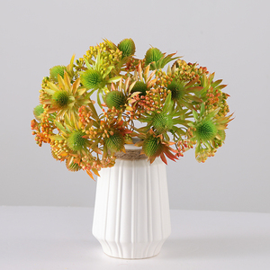 Mô phỏng <span class=keywords><strong>Echinacea</strong></span> Chất lượng cao 27cm nhân tạo coneflower bó hoa lụa hoa cô dâu bó hoa trang trí đám cưới - Product Image 4