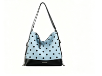 Sacs pour femmes, sac fourre-tout Maraud en jacquard papillon, sac à bandoulière à pois grande capacité, sac panier tissé à porter en bandoulière
