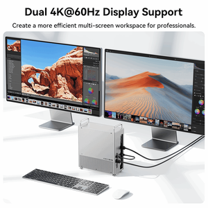 Base de Conexión para <span class=keywords><strong>Mac</strong></span> <span class=keywords><strong>Mini</strong></span> <span class=keywords><strong>M1</strong></span> M2, USB4 40Gbps, Carcasa para SSD M.2 NVMe, 4K para Hub USB-C de 10Gbps, Lector de Tarjetas SD/TF, PD 30W, en Stock - Product Image 3