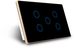 Application RGB Smart Life Smart Wifi Zigbee 5gang Interrupteur de lumière tactile approuvé SAA Compatible avec Alexa et <span class=keywords><strong>Google</strong></span> Assistant - Product Image 3