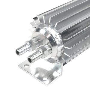 Enfriador de aceite de transmisión con aletas de doble paso de aluminio manchado universal de <span class=keywords><strong>12</strong></span> ", plateado - Product Image 3