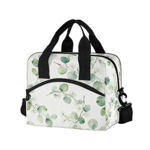 Insulated Lunch Bag Floral Tote <b>Cooler</b> Bag Zipper Portable Food Tote for Office School Travel - Product Image 1