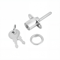 Poignée de porte et de fenêtre en alliage de zinc nickelé durable, serrure de tiroir d'armoire 288 Triple Lock pour salle de sport, hôtel, extérieur
