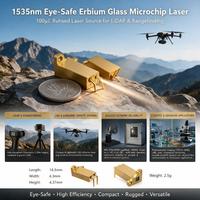 Laser industriel à microchip en verre d'erbium 1535 nm, sûr pour les yeux, source laser pulsée 100 uJ pour LiDAR et télémètre