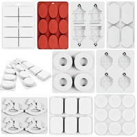 Moules à savon en silicone multi-formes et multi-pièces DIY - Résistants à la chaleur, démoulage facile, formes irrégulières